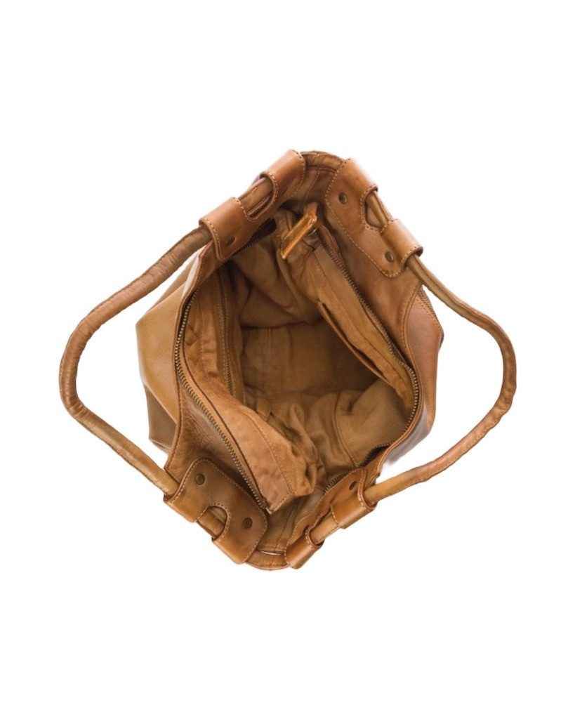 BZNA Bag Shopper Elisa Cognac Designer Damenhandtasche Messenger Schultertasche
