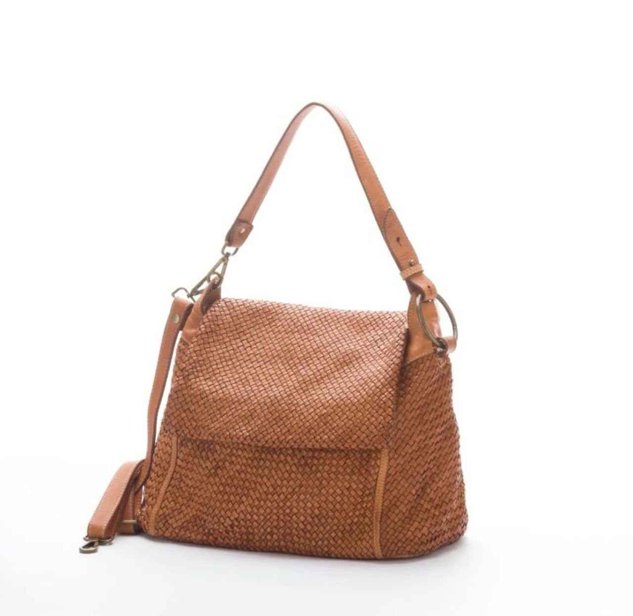 BZNA Bag Tarja Cognac Italy Designer Messenger Damen Handtasche Schultertasche