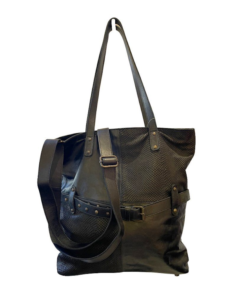 BZNA Bag Schultertasche Fena Schwarz Designer Ledertasche Handtasche Schultertasche - B Z N A
