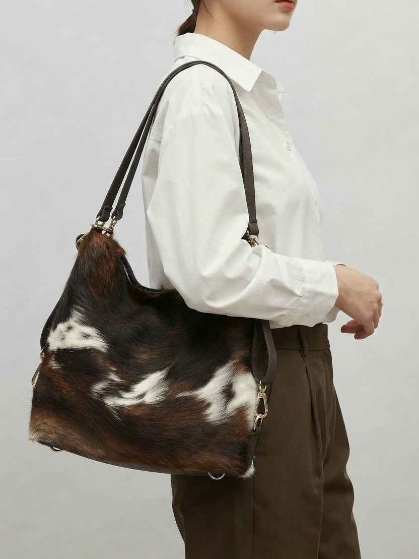 BZNA Bag BO380 Cavalino 2 in 1  Rucksack Schultertasche Echtfell Italy Damen Shopper Handtasche Schultertasche Tasche