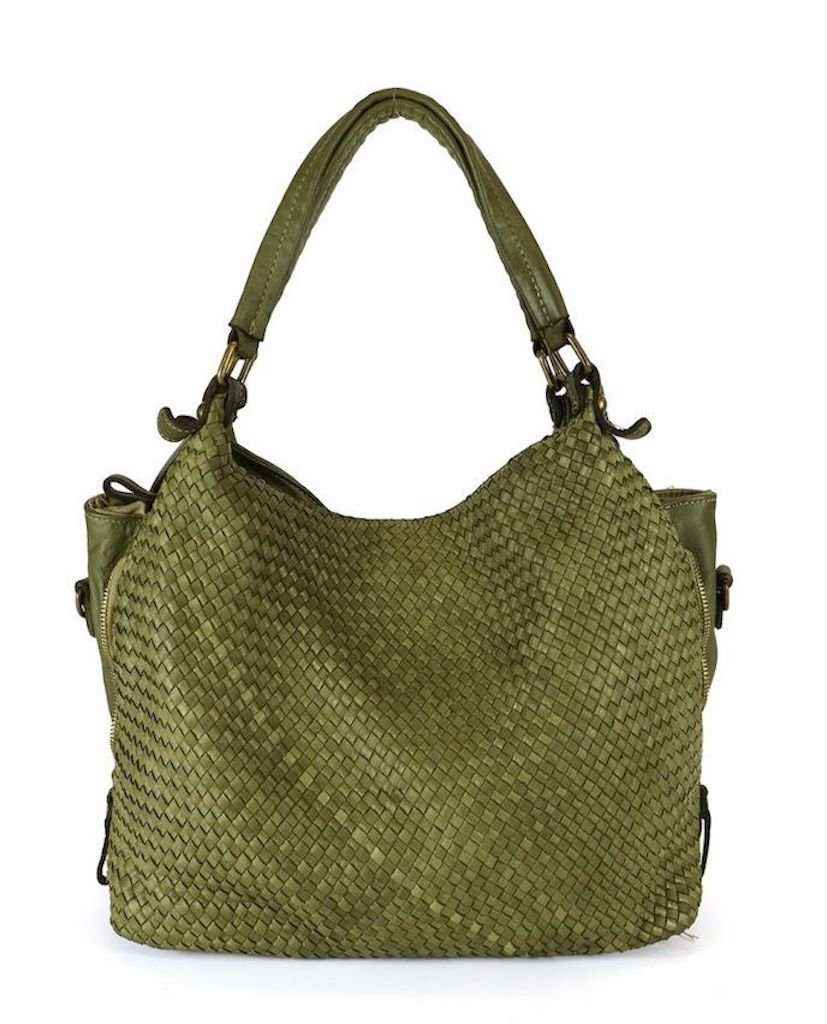 BZNA Bag Lea Grün Lederfarben Italy Designer Damen Handtasche Schultertasche