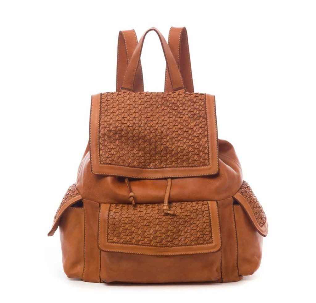 BZNA Bag Emely Cognac Backpacker Designer Rucksack Damentasche Schultertasche