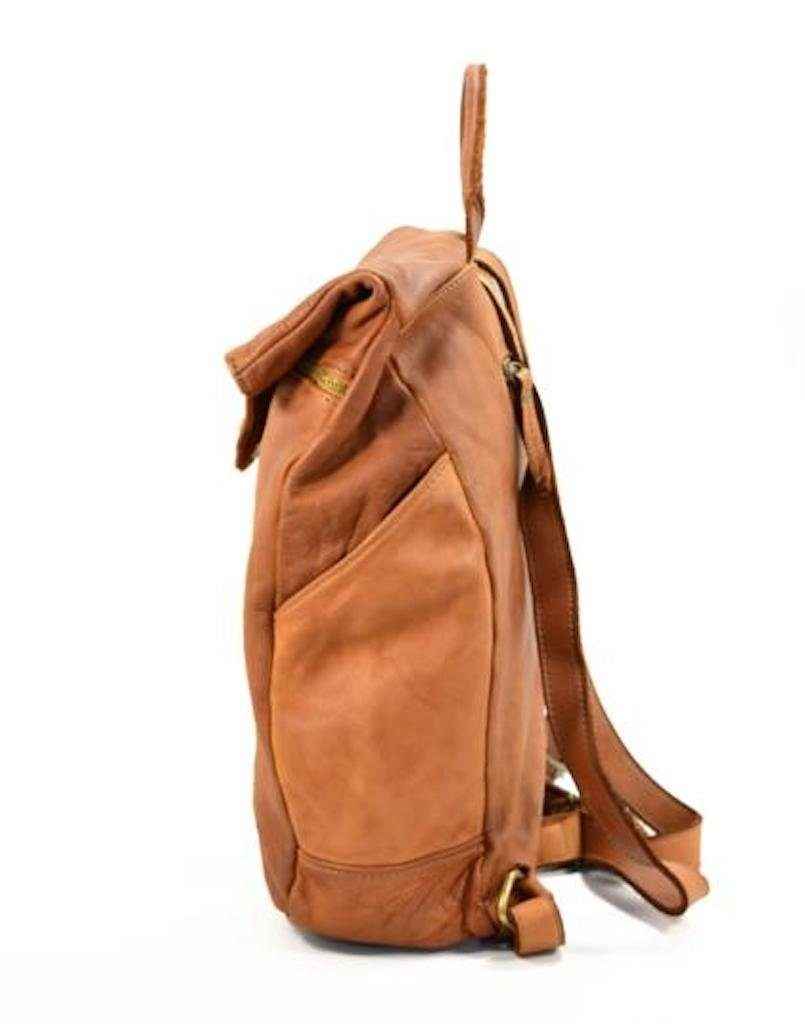 BZNA Bag Rinalto Cognac Italy Rucksack Backpacker Designer Tasche Handtasche Schultertasche Leder Damen Neu