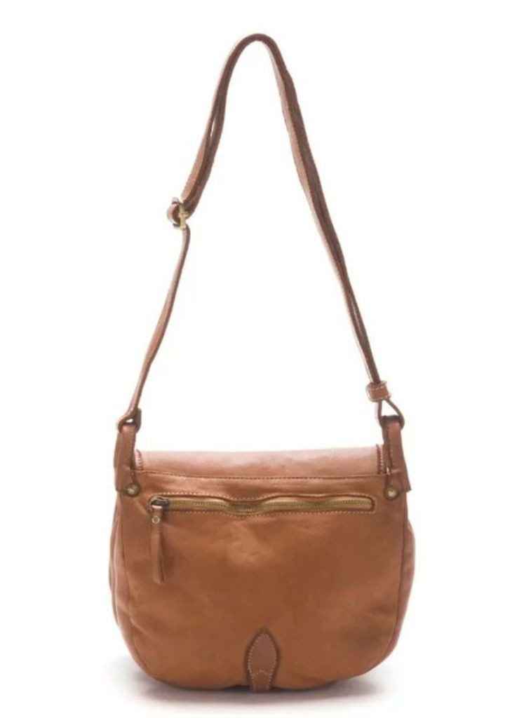 BZNA Schultertasche Taina Taupe Italy Designer Handtasche Ledertasche Umhängetasche