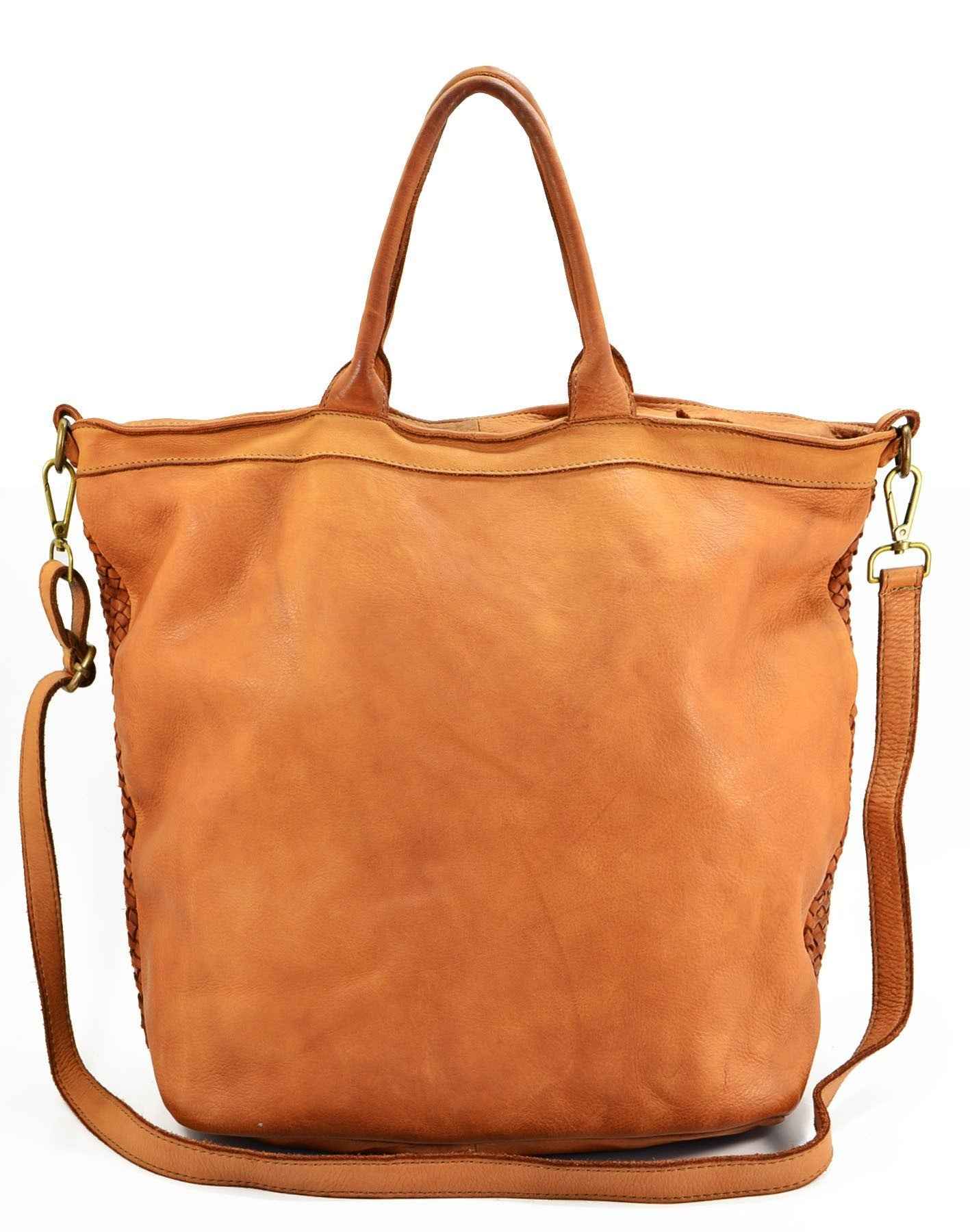 BZNA Bag Roma Grün Italy langer abnehmbarer Schultergurt Designer Damen Handtasche Schultertasche Tasche Leder Shopper Neu