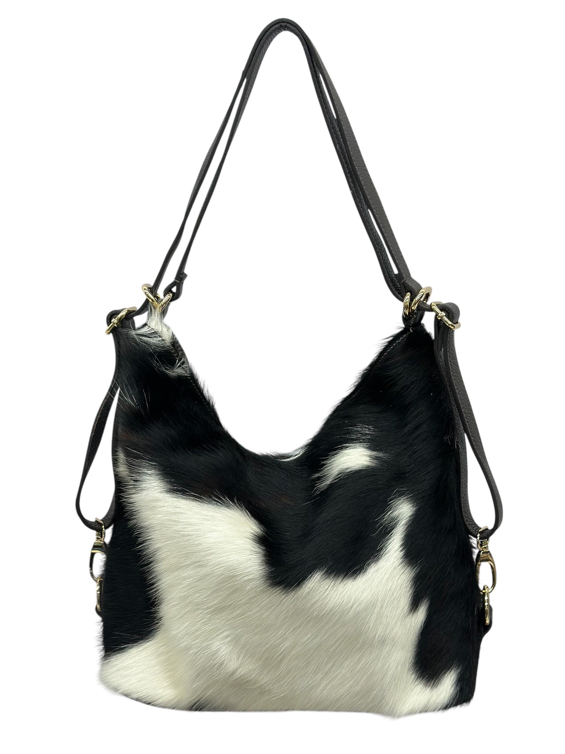 BZNA Bag BO380 Cavalino 2 in 1  Rucksack Schultertasche Echtfell Italy Damen Shopper Handtasche Schultertasche Tasche - B Z N A