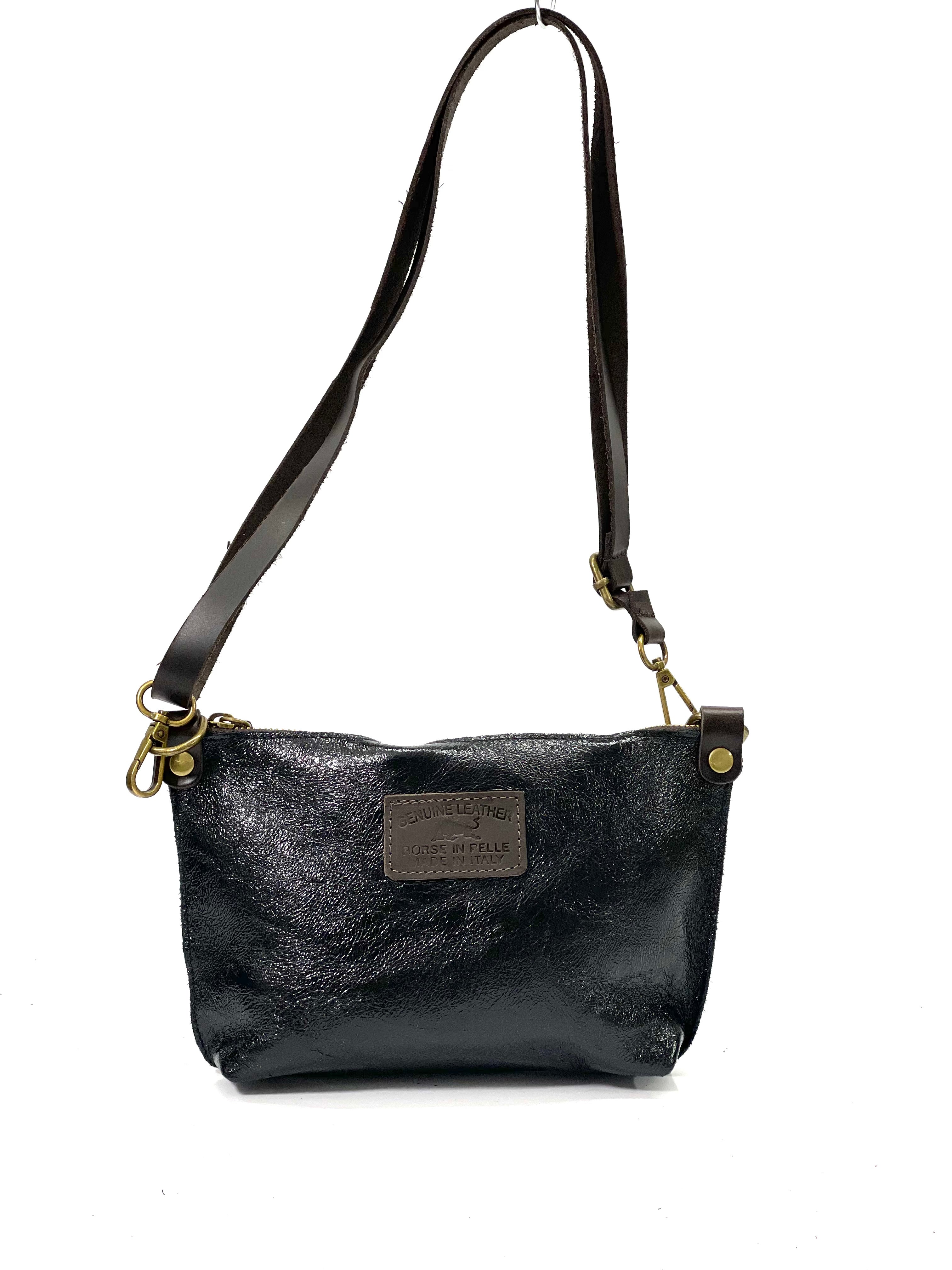 BZNA Bag BO5838 Nero  Metalicca Leder Italy Damen Handtasche Schultertasche 2 in 1 Shopper (Kopie 7) - B Z N A