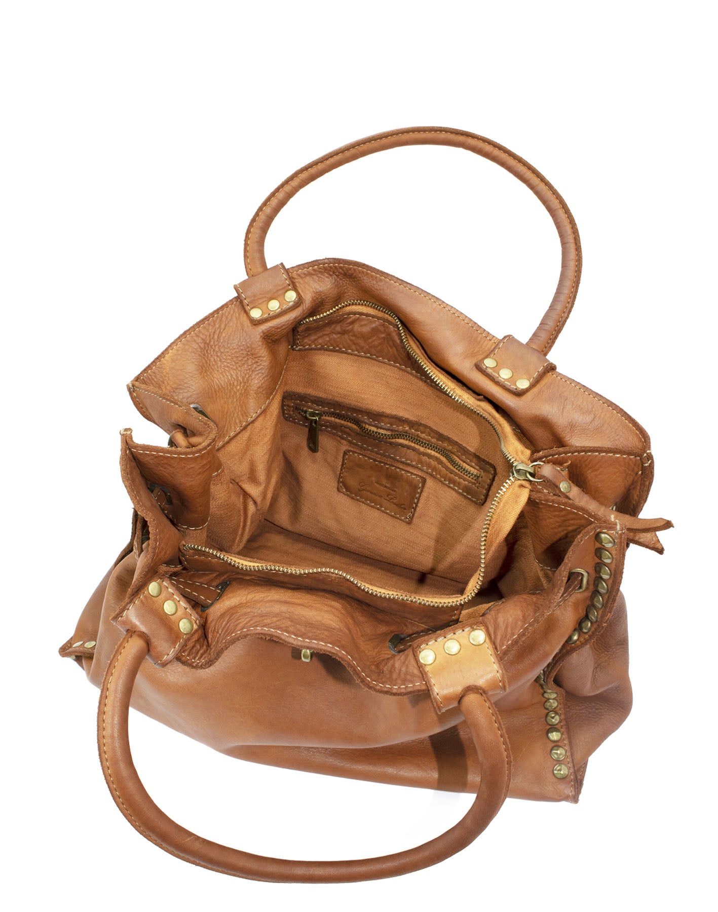 BZNA Isa Grün vintage Italy Designer Business Damen Handtasche Ledertasche - B Z N A