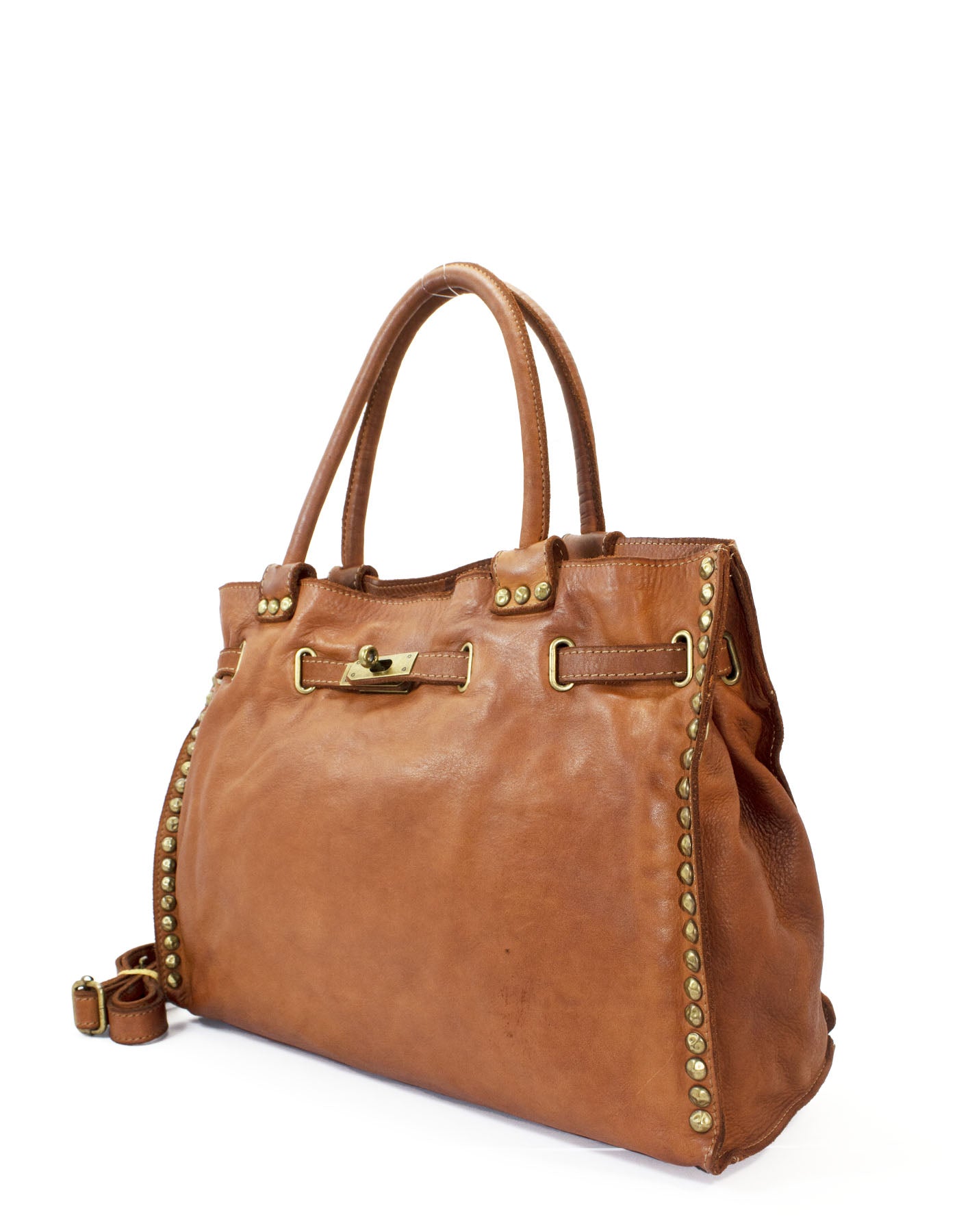 BZNA Isa Grün vintage Italy Designer Business Damen Handtasche Ledertasche - B Z N A