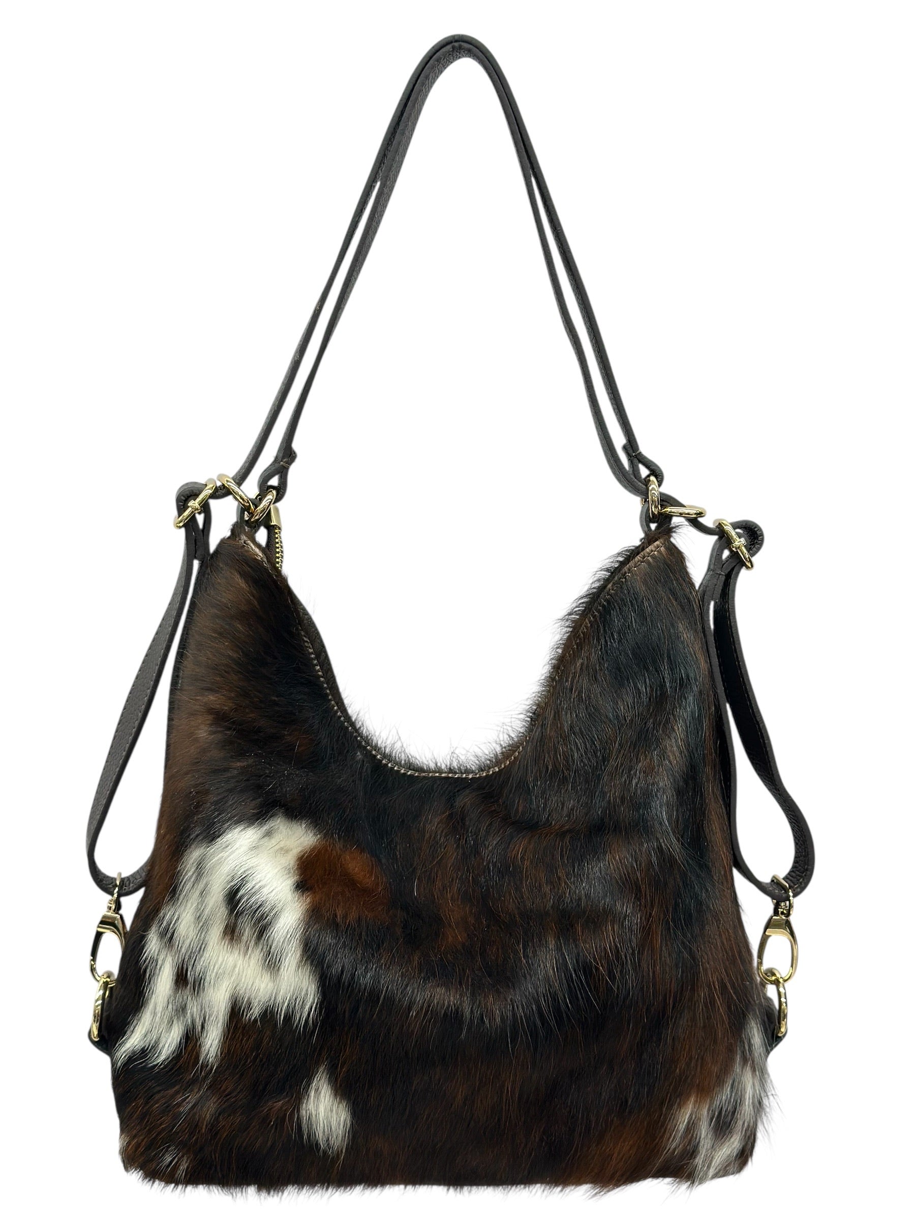 BZNA Bag BO380 Cavalino 2 in 1  Rucksack Schultertasche Echtfell Italy Damen Shopper Handtasche Schultertasche Tasche - B Z N A