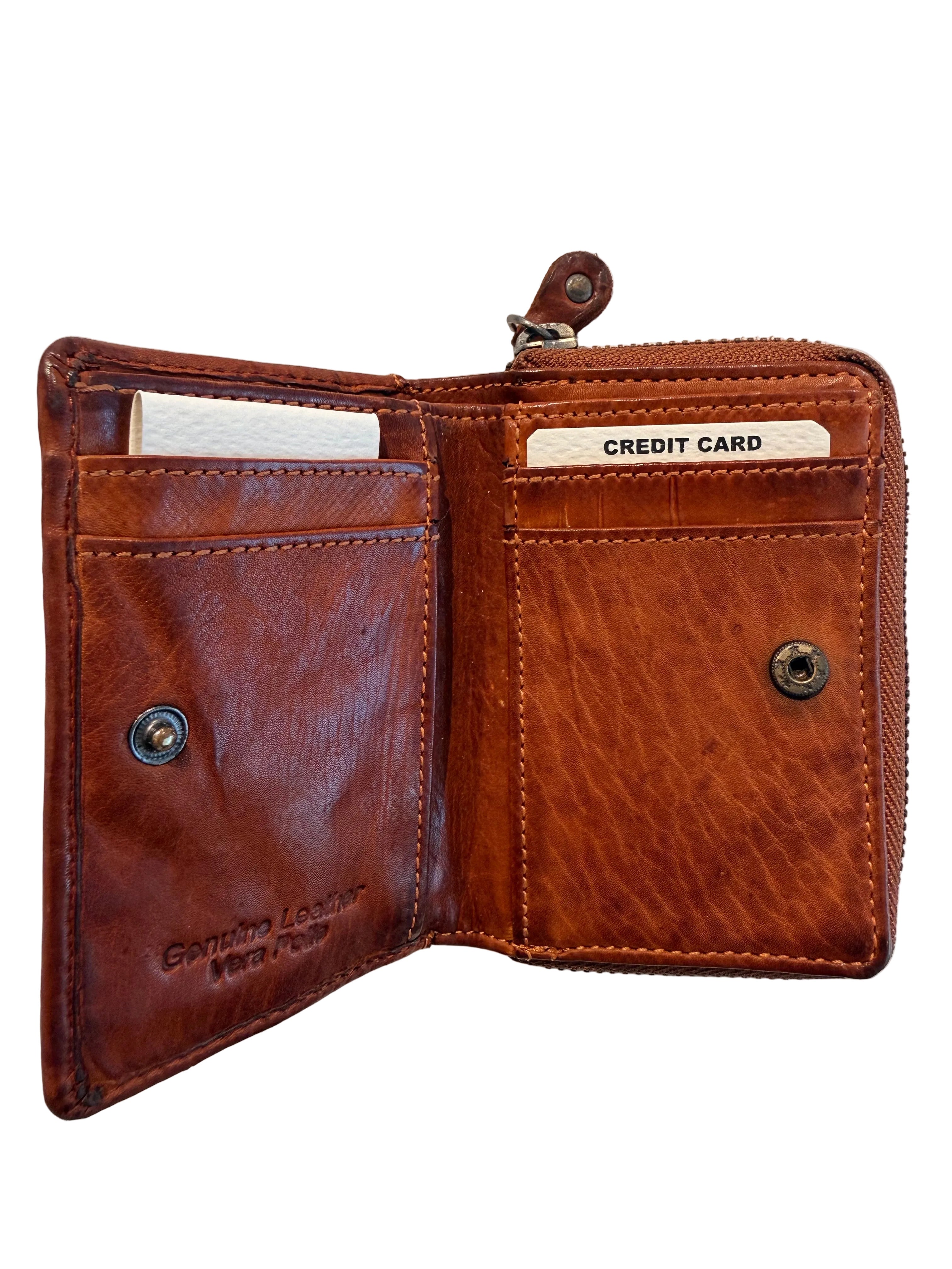 BZNA Berlin Braun Wallet Clutch Leather Leder Portemonnaie Geldbörse Neu (Kopie 2) - B Z N A