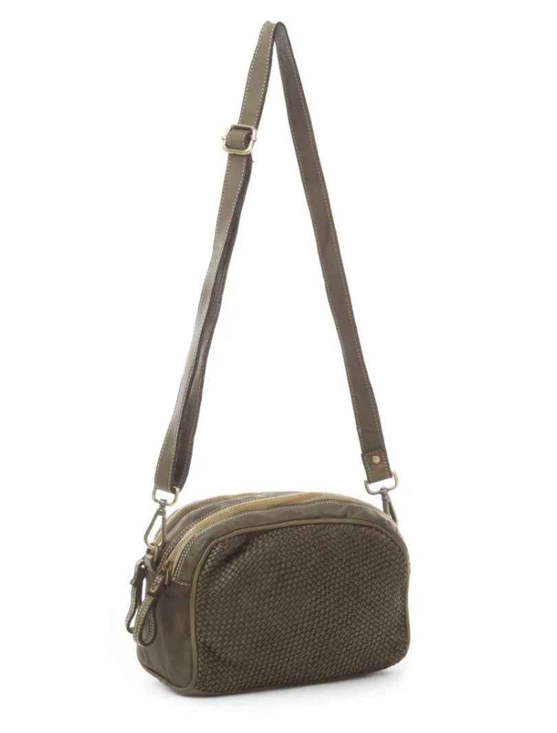 BZNA Bag Lucy verde Italy Designer Clutch Braided Ledertasche Umhängetasche Damen Handtasche Schultertasche Tasche Leder Shopper Neu