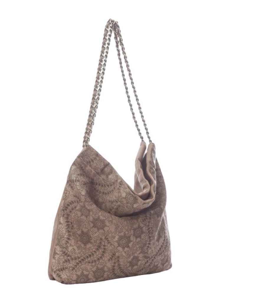 BZNA Umhängetasche Santi Taupe Designer Beutel Handtasche Schultertasche