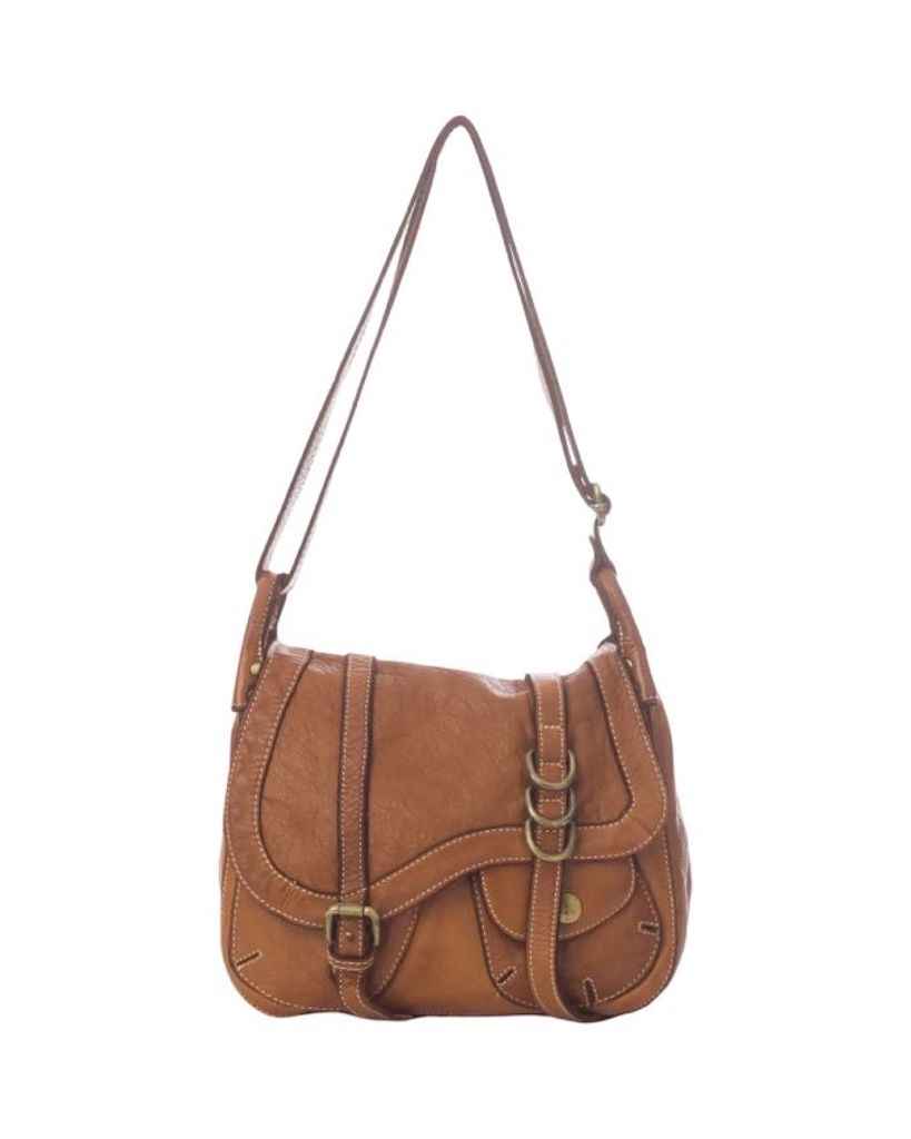 BZNA Bag Pauline Cognac italy Designer Leder Schulter Ledertasche Umhänge Tasche