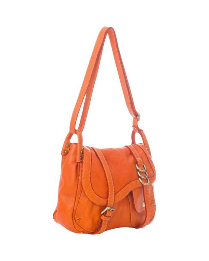 BZNA Bag Pauline Orange italy Designer Leder Schulter Ledertasche Umhänge Tasche