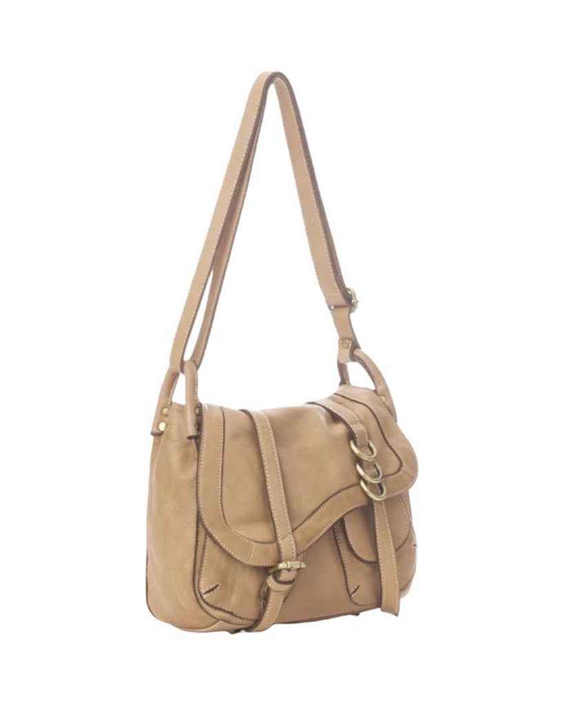 BZNA Bag Pauline Beige italy Designer Leder Schulter Ledertasche Umhänge Tasche