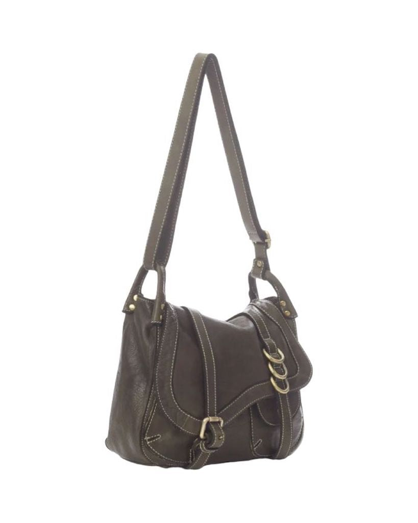 BZNA Bag Pauline Grün italy Designer Leder Schulter Ledertasche Umhänge Tasche - B Z N A