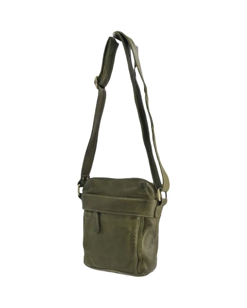 BZNA Bag Damla Grün Italy Designer Unisex Gürteltasche Umhängetasche Fanny Bag - B Z N A