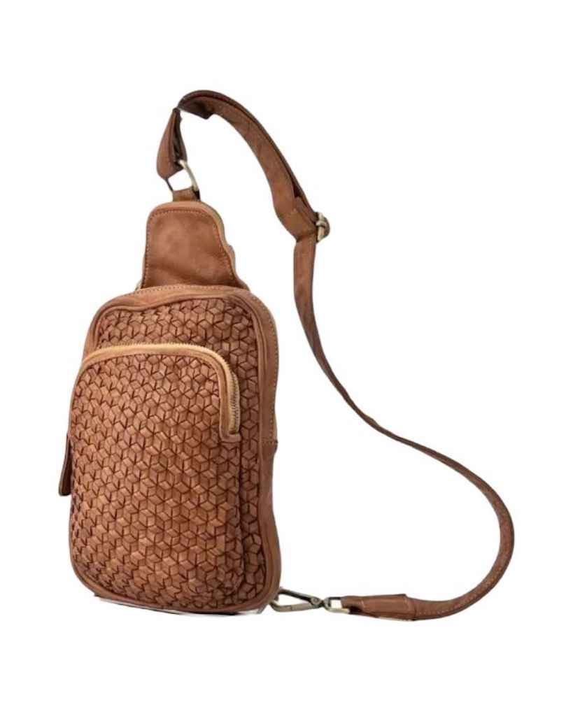 BZNA Bag Sahra Cognac braun Italy Designer Gürteltasche Bauchtasche Fanny Bag