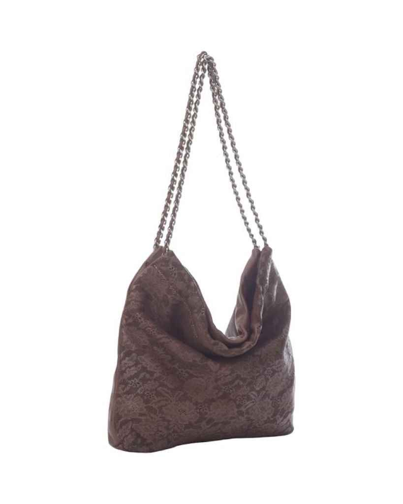 BZNA Umhängetasche Emy Braun Designer Laser Cut Beutel Handtasche Schultertasche