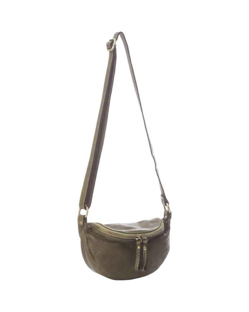 BZNA Bag Jutia Grün Italy Designer Umhängetasche Fanny Bag Schultertasche Tasche Leder Neu