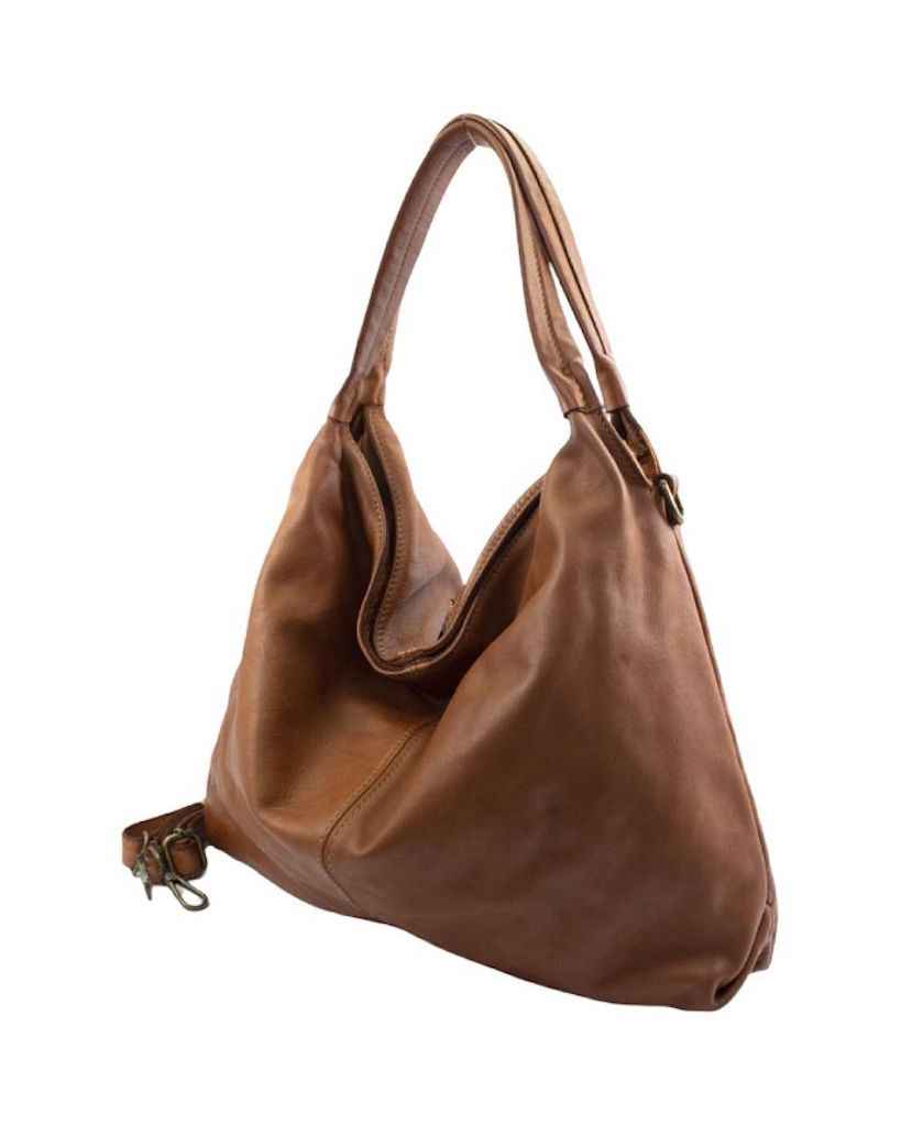 BZNA Bag Bella Braun Italy Designer Handtasche Schultertasche Tasche Leder Neu