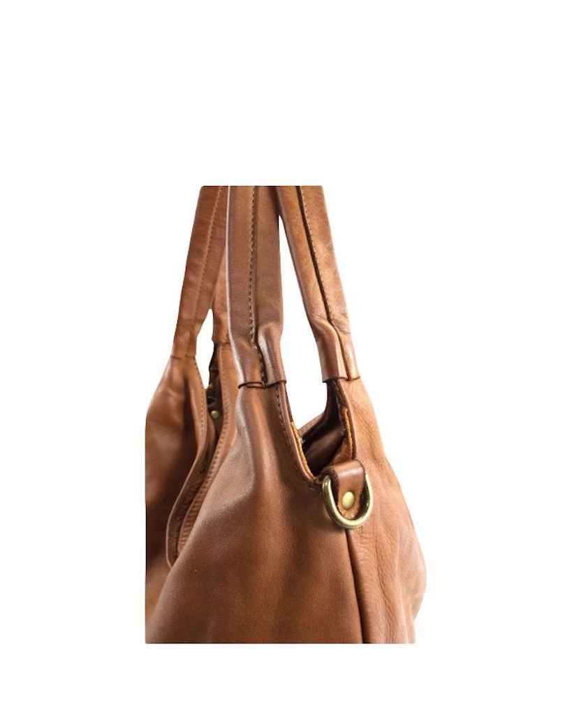 BZNA Bag Bella Braun Italy Designer Handtasche Schultertasche Tasche Leder Neu