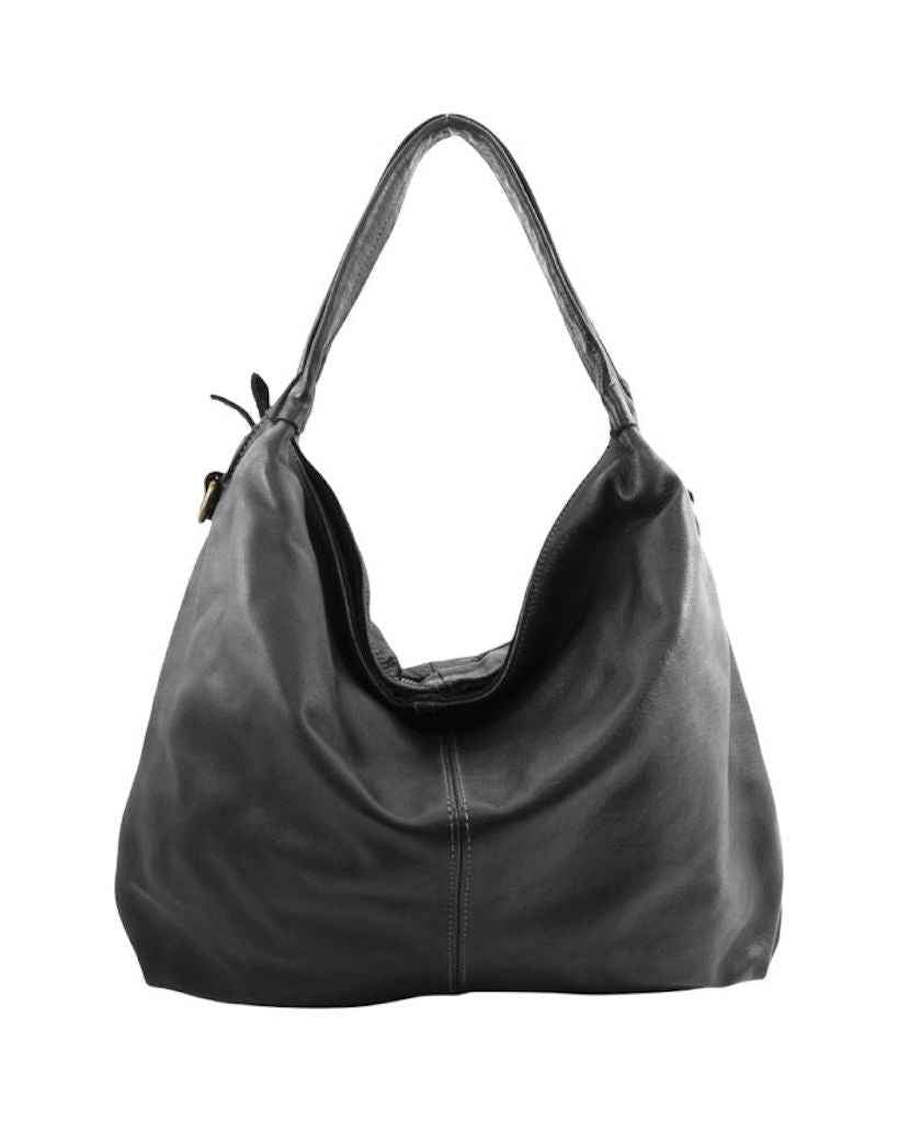 BZNA Bag Bella Schwarz Italy Designer Handtasche Schultertasche Tasche Leder Neu