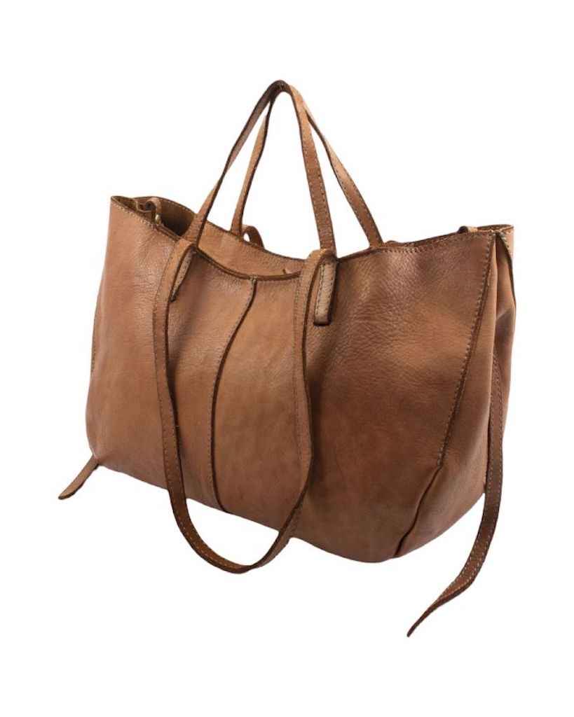 BZNA Bag Santa Beige Italy Designer Shopper Handtasche Ledertasche Schultertasche Tasche Leder Shopper Neu