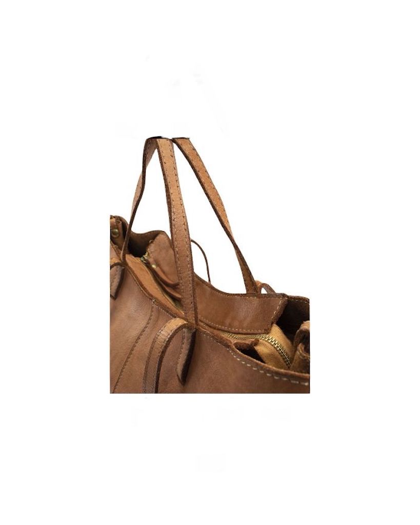 BZNA Bag Santa Braun Italy Designer Shopper Handtasche Ledertasche Schultertasche Tasche Leder Shopper Neu - B Z N A
