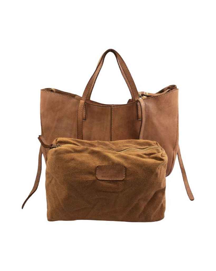 BZNA Bag Santa Braun Italy Designer Shopper Handtasche Ledertasche Schultertasche Tasche Leder Shopper Neu