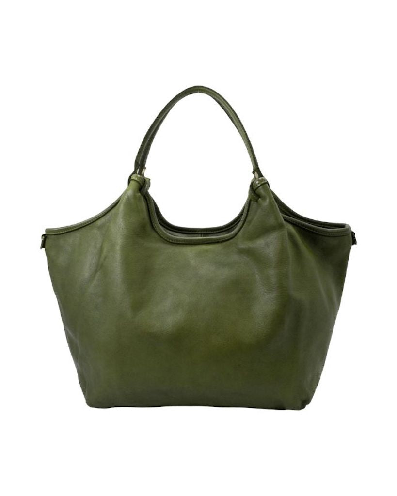 BZNA Bag Wito Grün Italy Designer Handtasche Schultertasche Tasche Leder - B Z N A