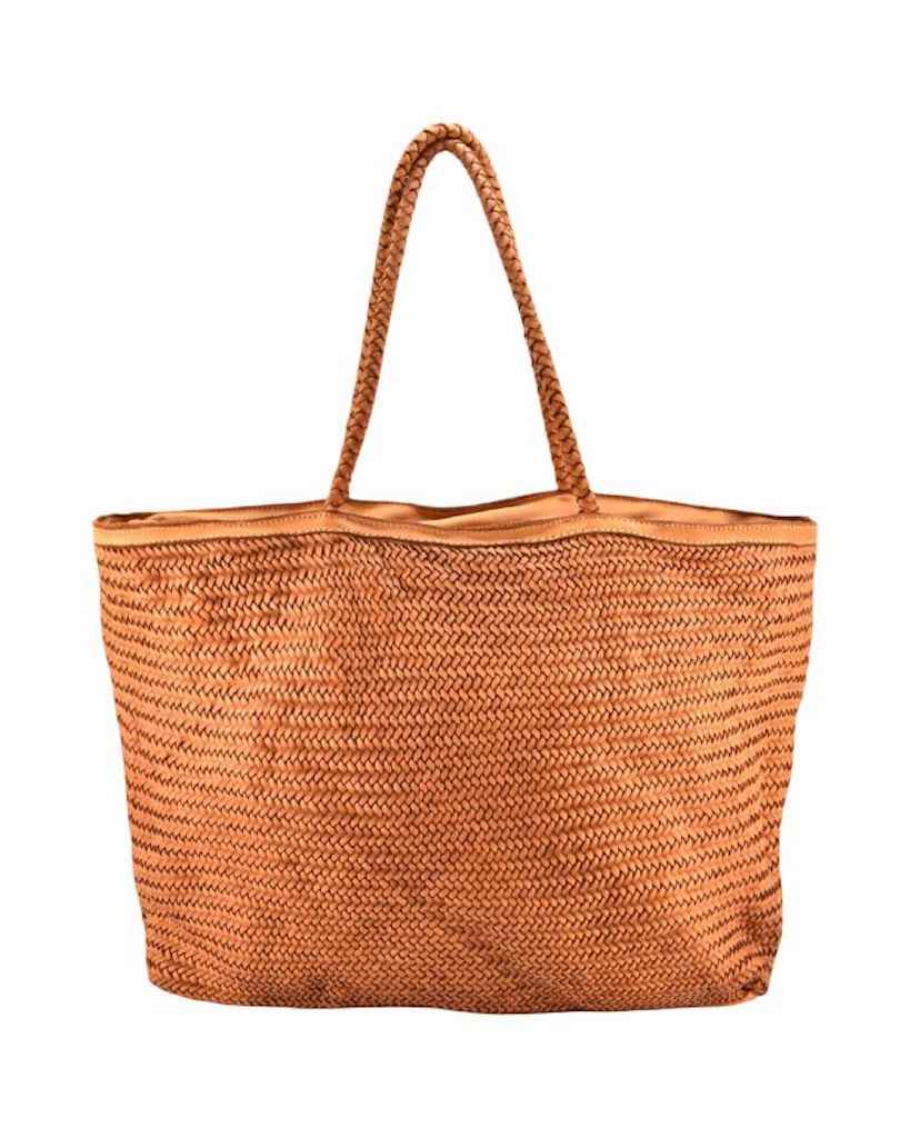 BZNA Bag Jasmina Cognac Italy Damen Shopper Handtasche Schultertasche Tasche Leder