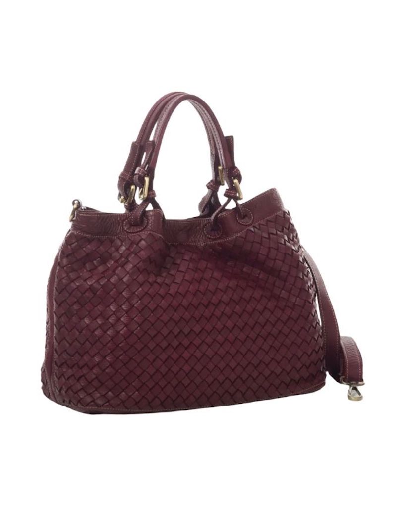 BZNA Bag Fina small Bordeaux Italy Designer Damen Handtasche Schultertasche Tasche Shopper Neu - B Z N A