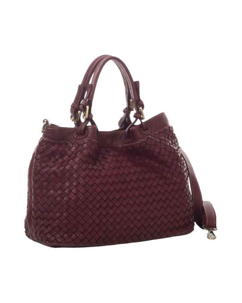 BZNA Bag Fina small Bordeaux Italy Designer Damen Handtasche Schultertasche Tasche Shopper Neu