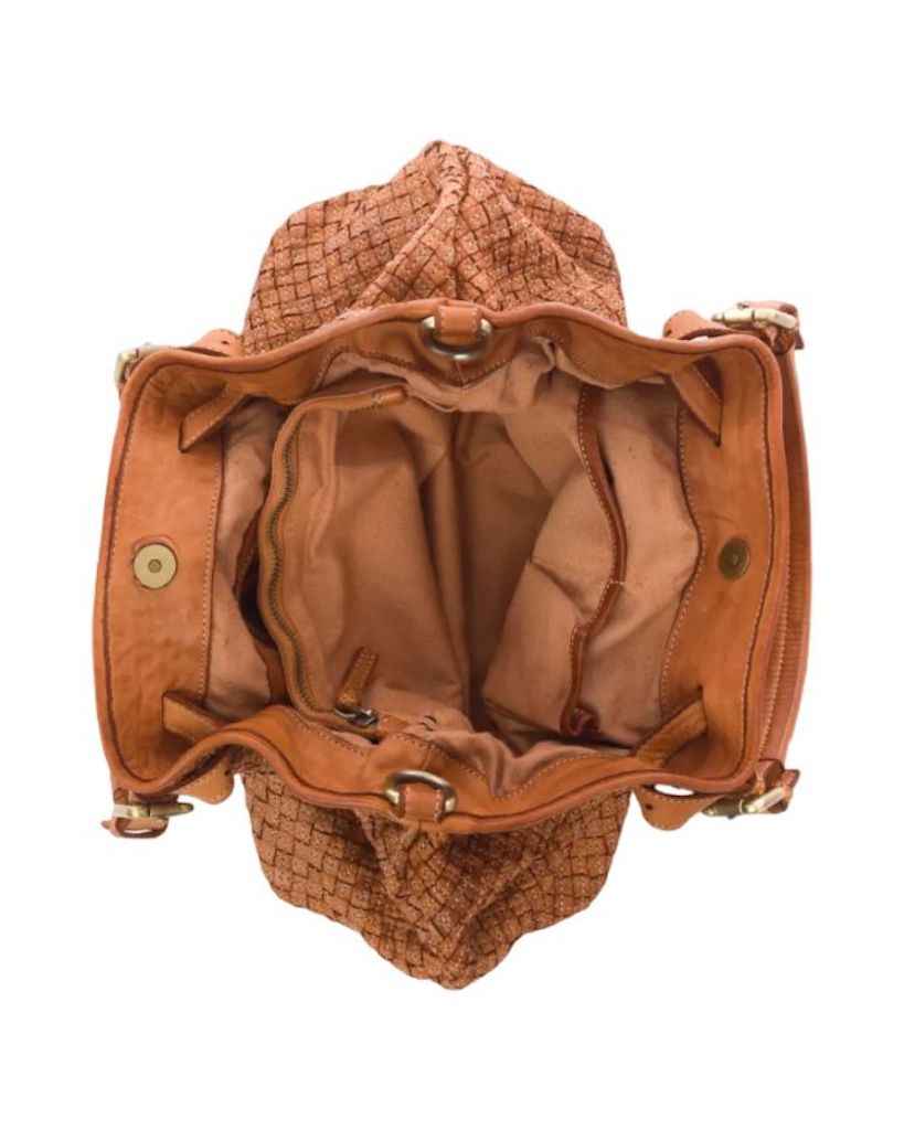 BZNA Bag Kim Schwarz Italy Designer geflochten Damen Handtasche Schultertasche Tasche Leder Shopper