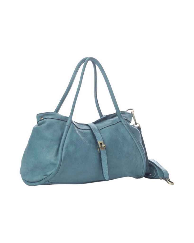 BZNA Bag Flora Petrol Italy Designer Damen Handtasche Schultertasche Tasche Leder Neu