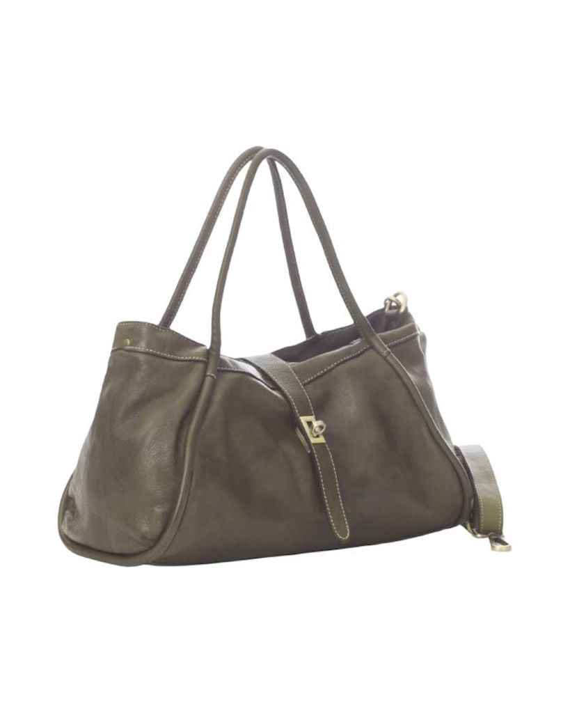 BZNA Bag Flora Grün Italy Designer Damen Handtasche Schultertasche Tasche Leder Neu