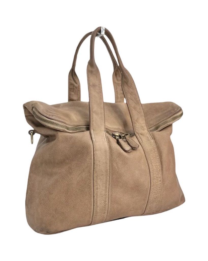 BZNA Bag Shopper Evi Noce Walnut Designer Business Messenger Tasche Schultertasche - B Z N A