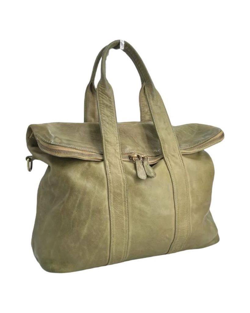 BZNA Bag Shopper Evi Verde Grün Designer Business Messenger Tasche Schultertasche - B Z N A