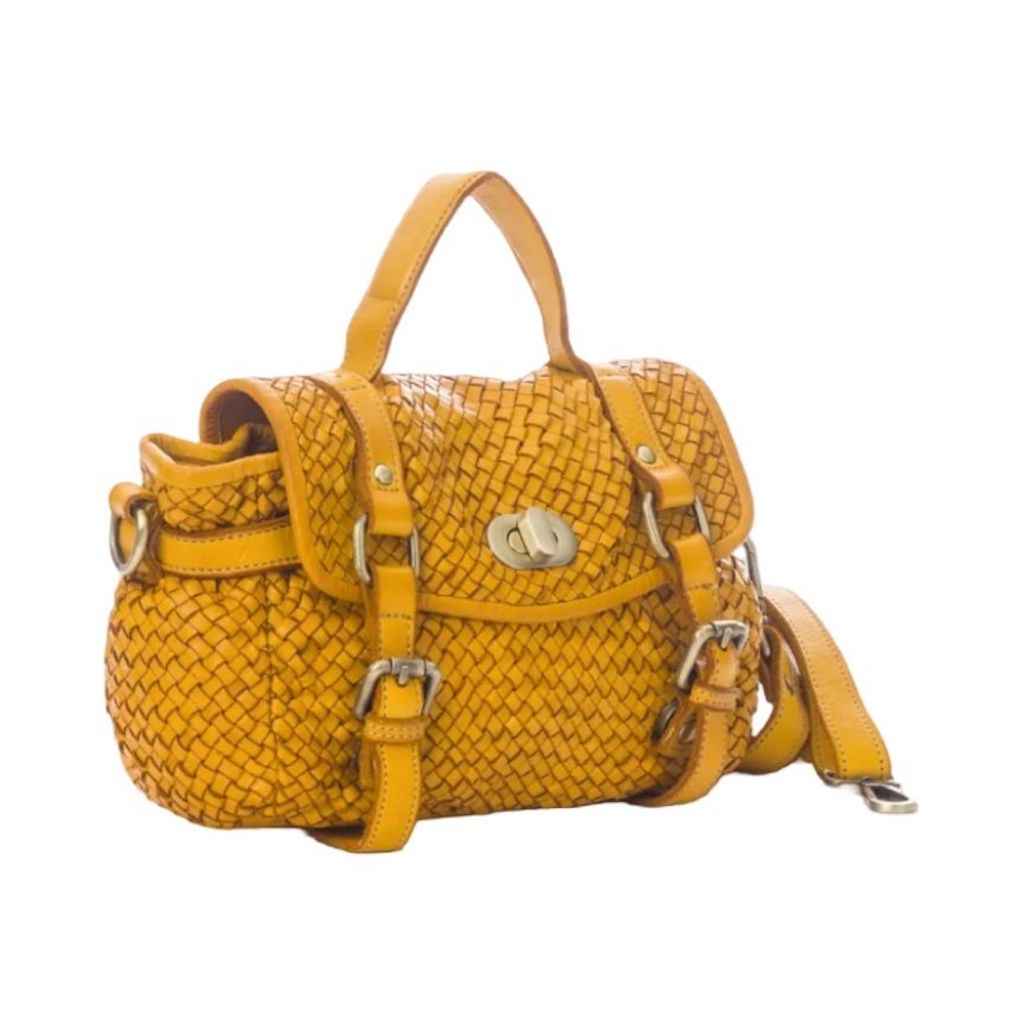 BZNA Bag Trixie Gelb Italy Damen Handtasche Schultertasche Tasche Leder