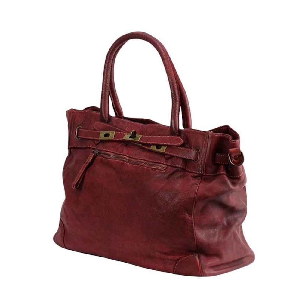 BZNA Bag Mila Weinrot vintage Italy Designer Business Damen Handtasche Ledertasche Schultertasche Tasche Leder Shopper Neu