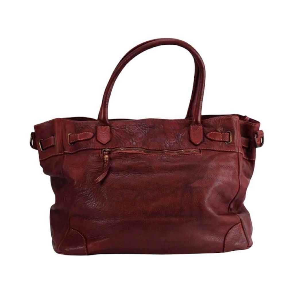 BZNA Bag Mila Weinrot vintage Italy Designer Business Damen Handtasche Ledertasche Schultertasche Tasche Leder Shopper Neu