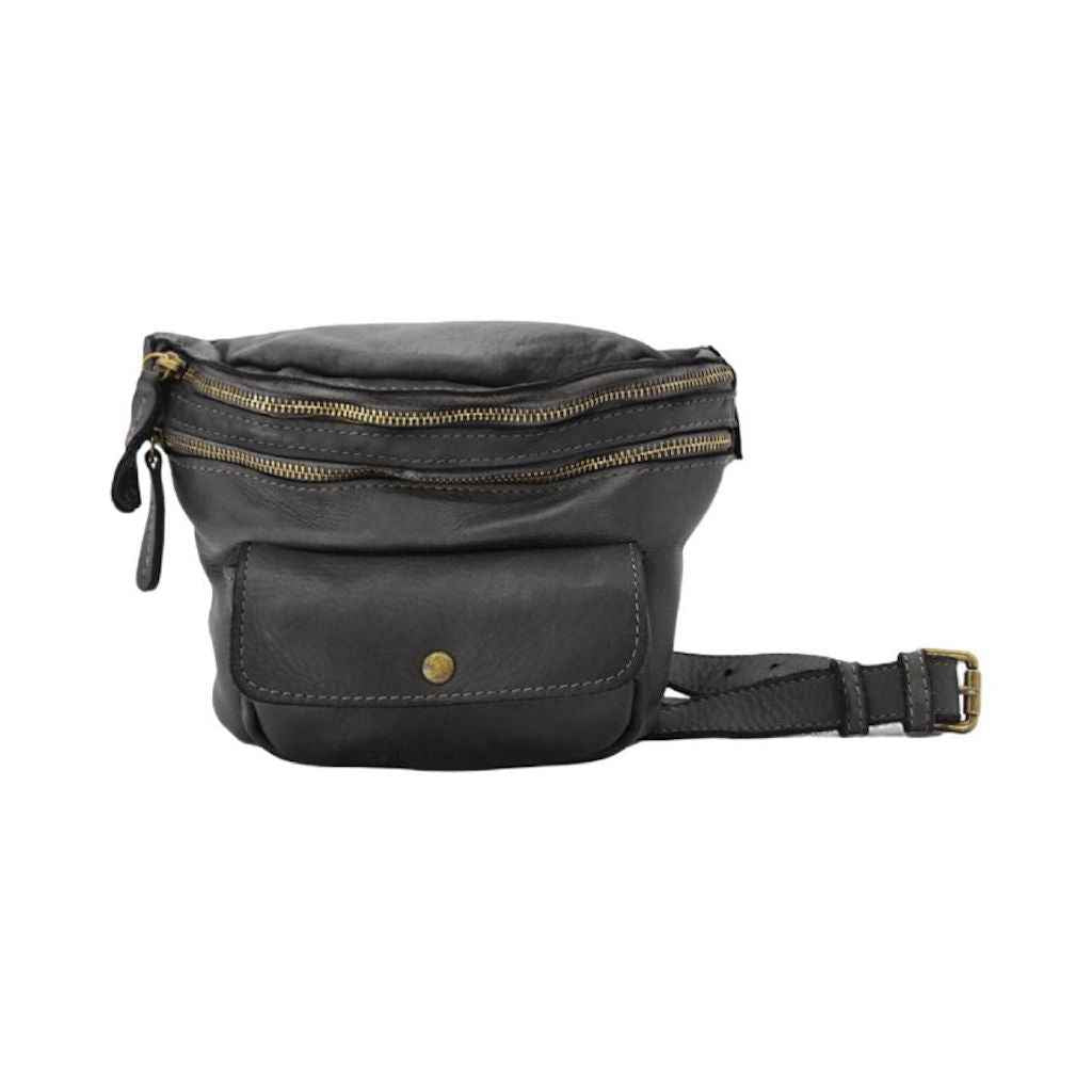 BZNA Bag Gin Schwarz italy Designer Gürteltasche Bauchtasche Fanny Bag Umhängetasche Schultertasche Tasche Leder Shopper Neu