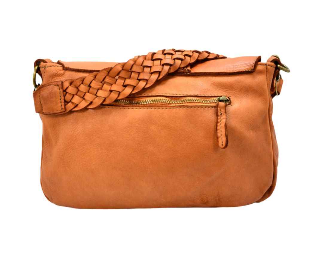BZNA Bag Rada Cognac Italy Damen Handtasche Schultertasche Tasche Leder