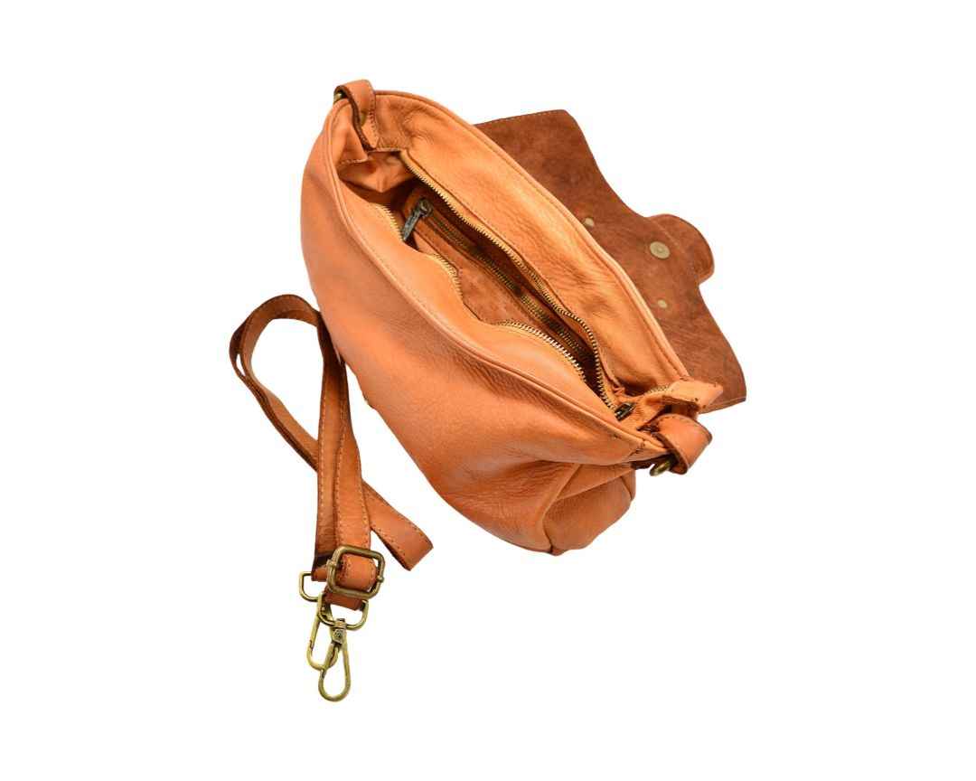 BZNA Bag Rada Cognac Italy Damen Handtasche Schultertasche Tasche Leder