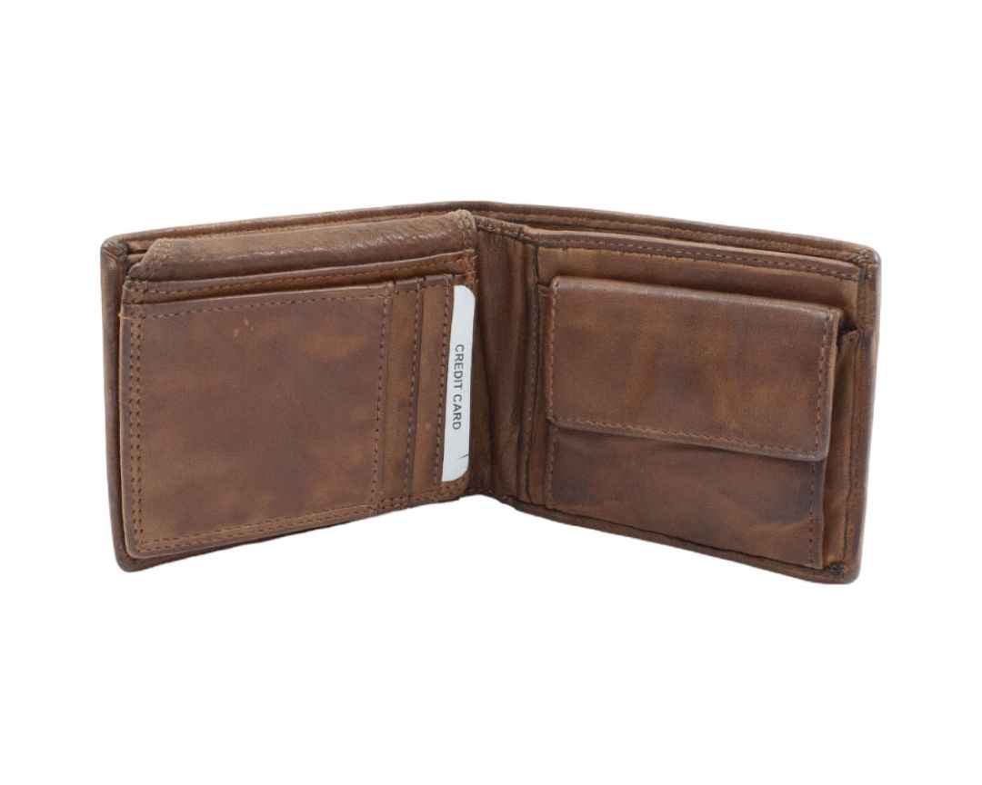 BZNA Berlin Mario Herren Geldbörse Cognac Wallet Clutch Leather Leder Portemonnaie