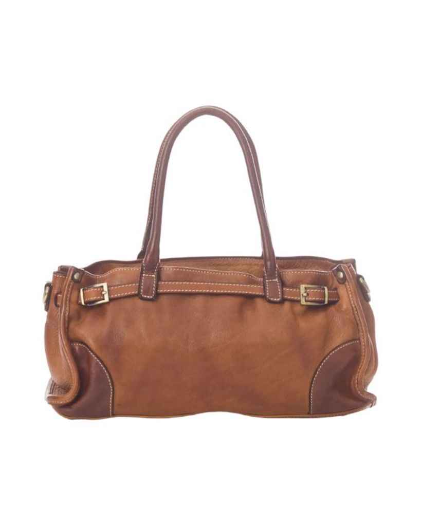 BZNA Bag Kyla Cognac Italy Designer Damen Handtasche Schultertasche Tasche Leder