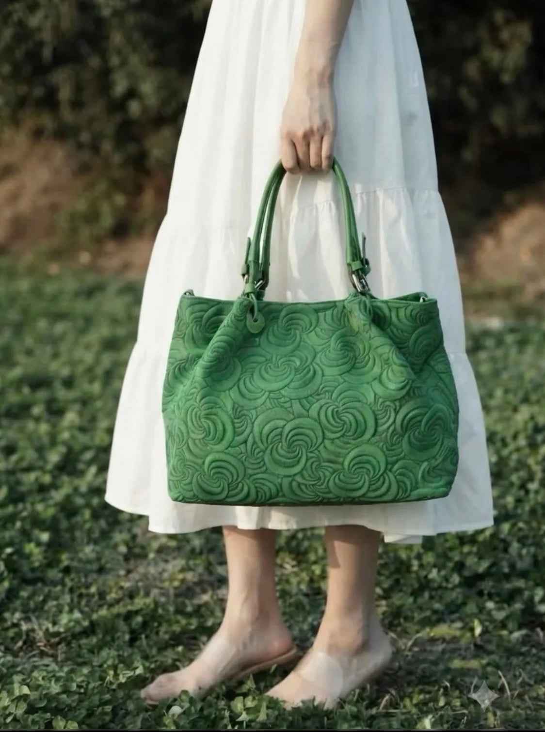 BZNA Bag Amia Braun geprägt Leder Italy Damen Shopper Handtasche Schultertasche Tasche