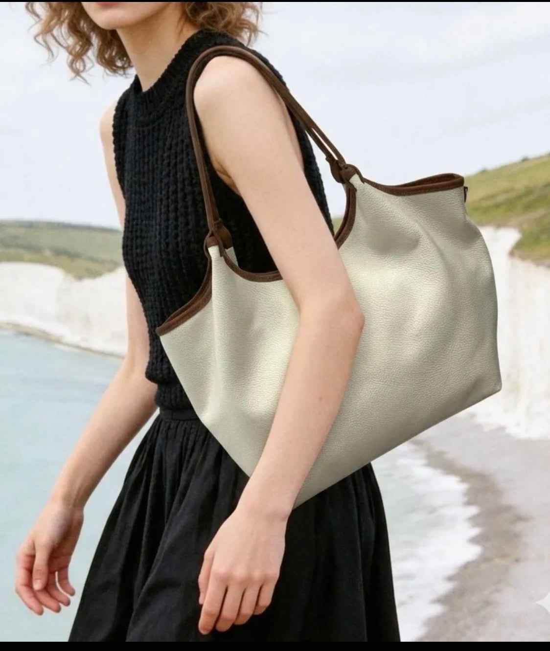 BZNA Bag Mette Mattone Leder Italy Damen Shopper Handtasche Schultertasche Tasche